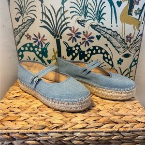 Steve Madden Light Blue Espadrille Flats